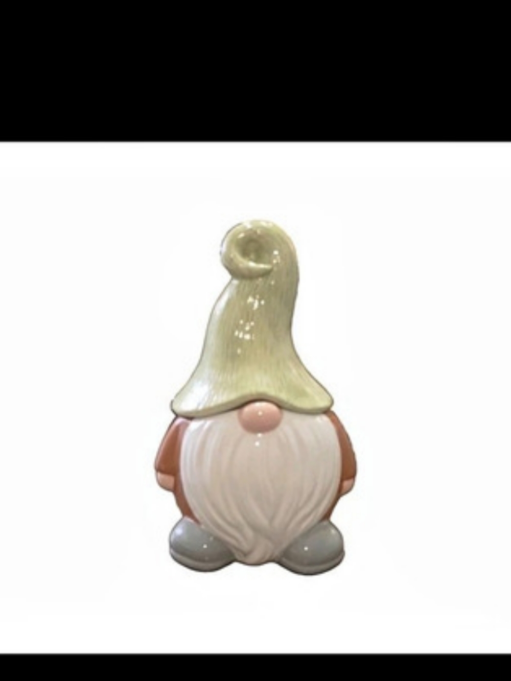 Hobby Lobby Gnome Canister Cookie Jar Green & White